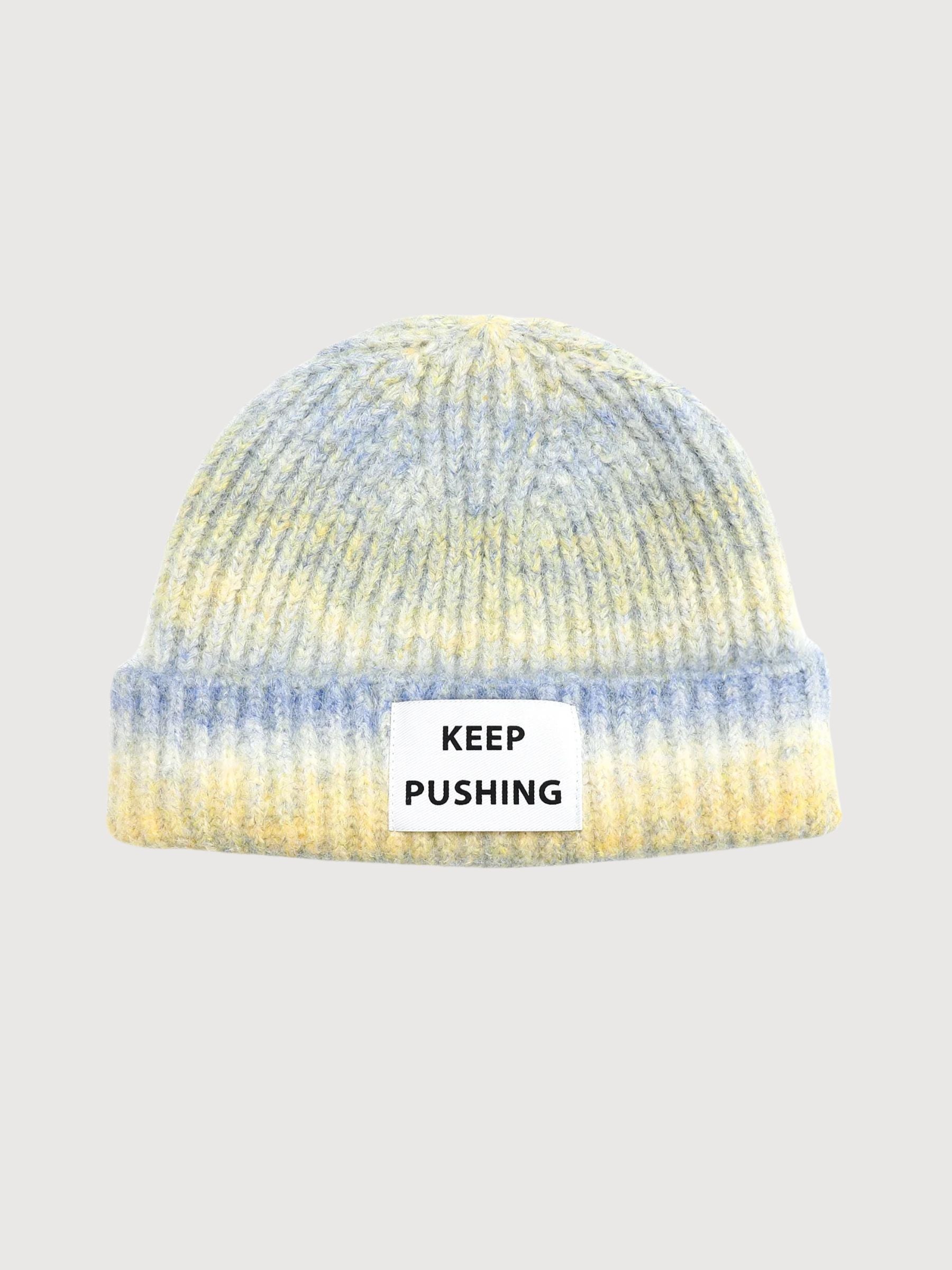 Beanie Keep Pushing Mehrfarbig Unisex | Verb To Do