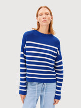 Knit Merinaa Stripes Dynamo Blue | Armedangels
