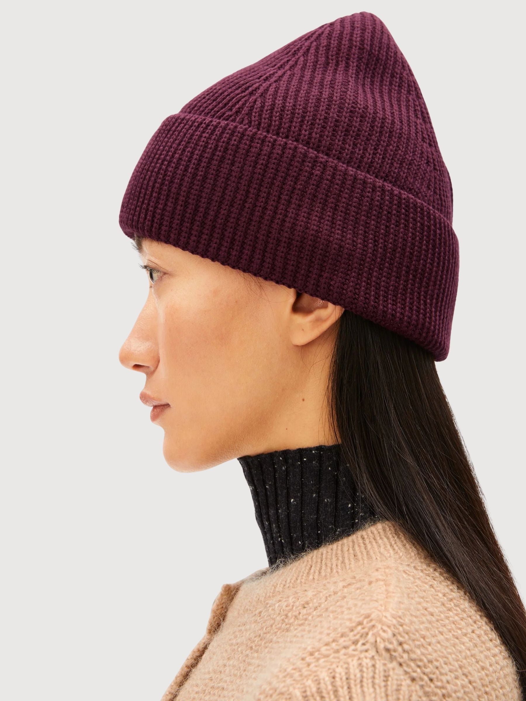 Beanie Iconic Nildaao Dark Purple | Armedangels