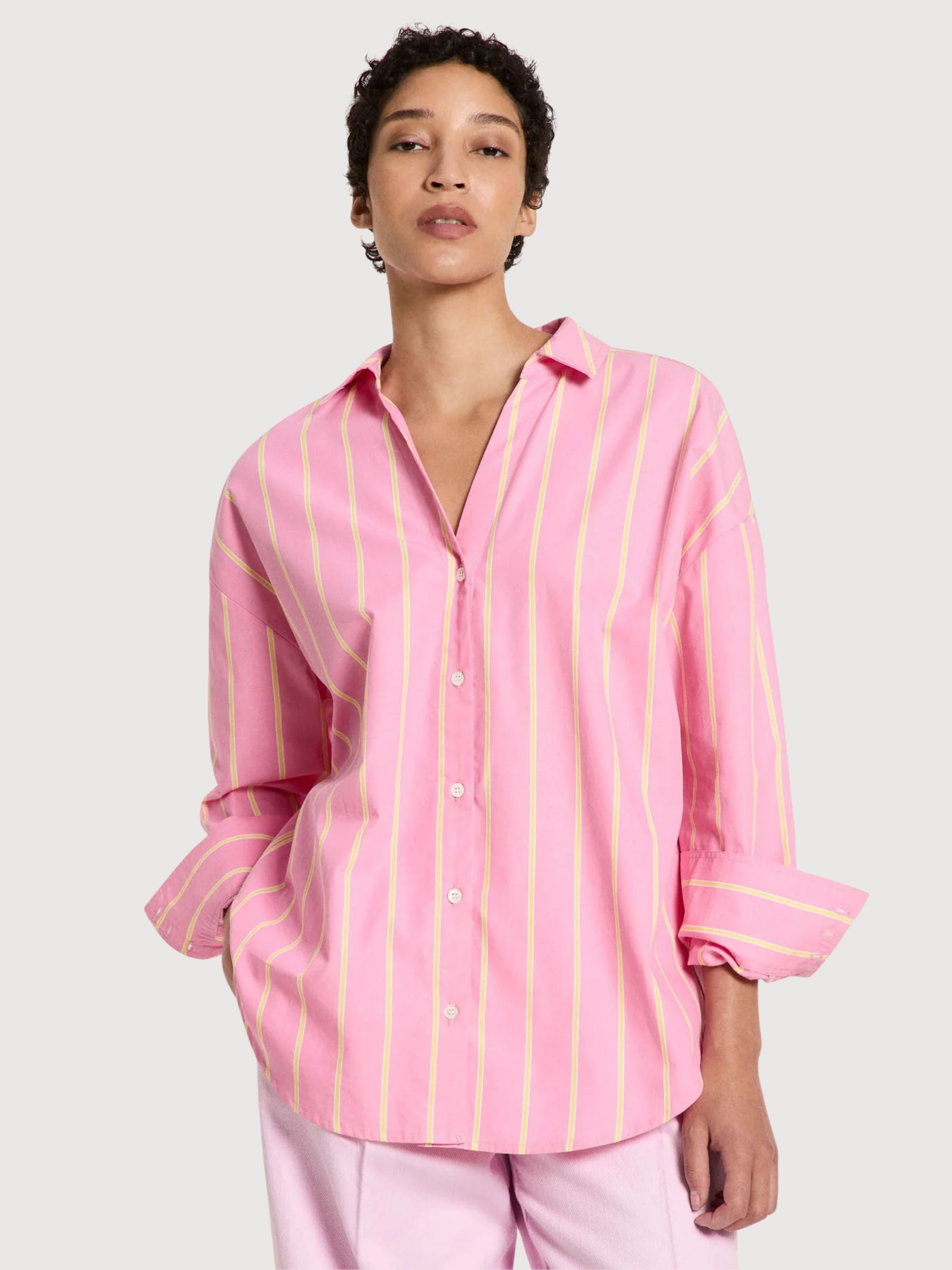 Camicia a righe rosa | Lanius