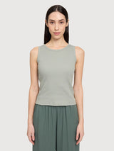 Canotta basic da donna con stampa eucalipto | MAZINE