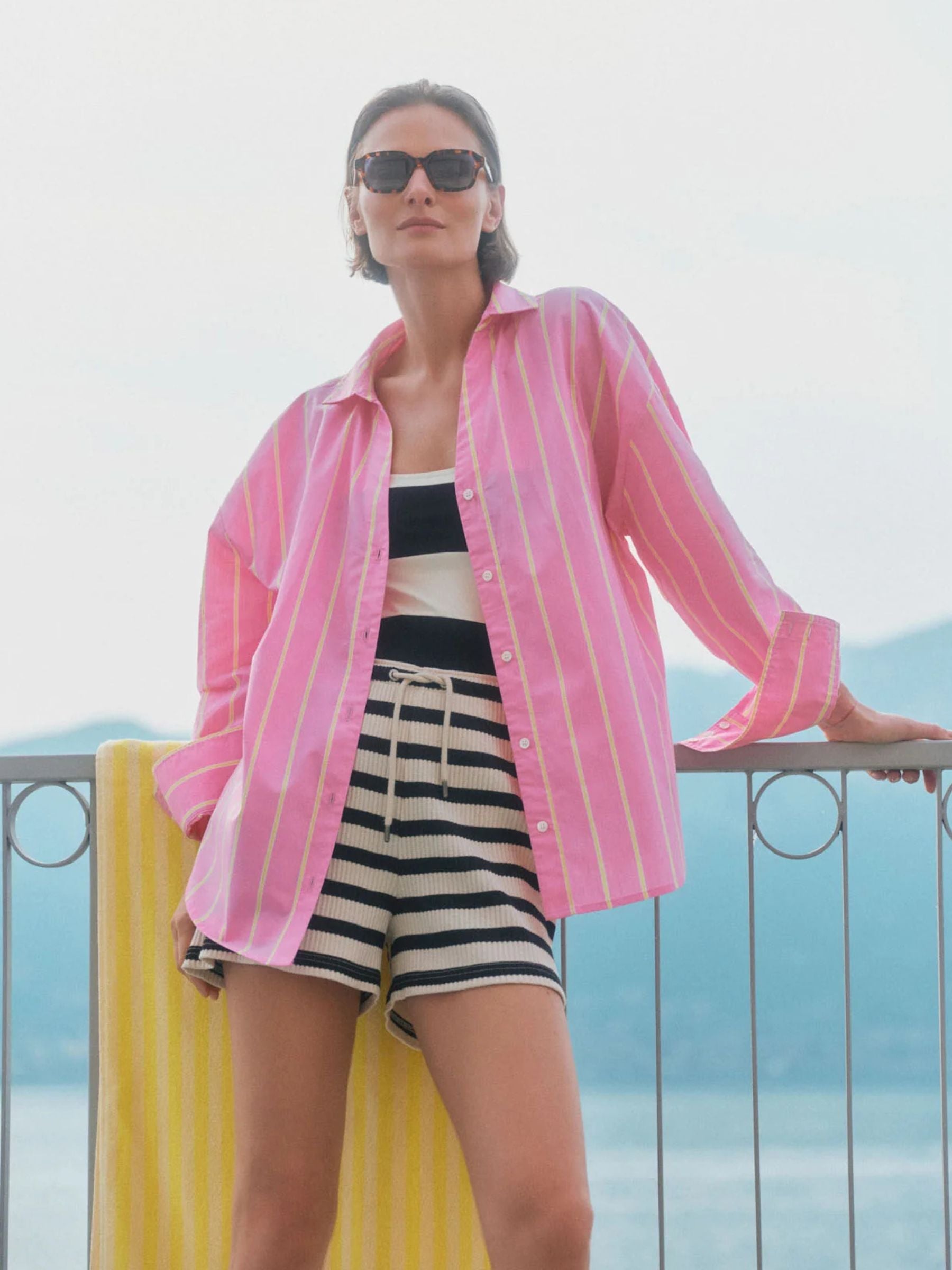 Camicia a righe rosa | Lanius