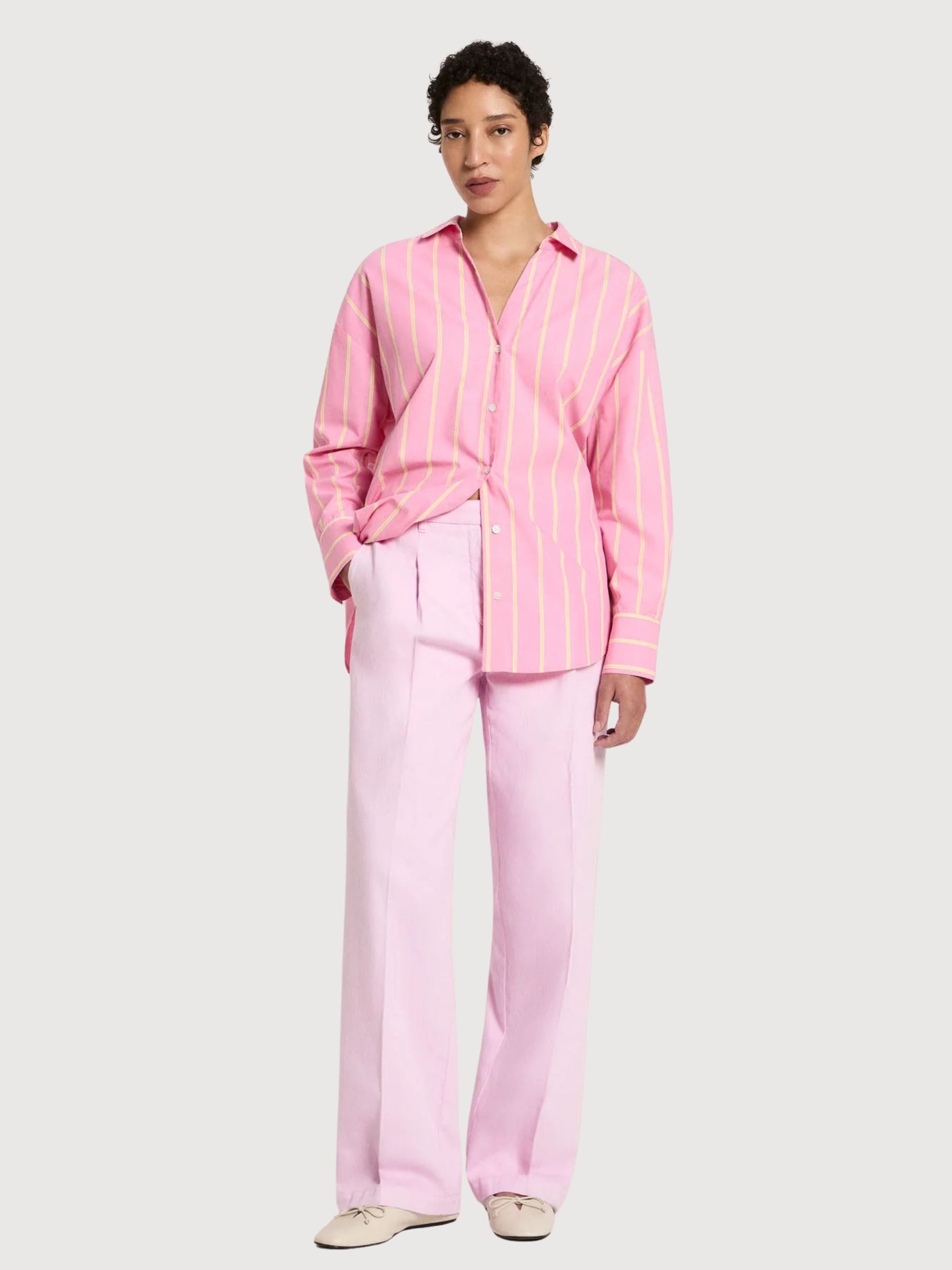 Camicia a righe rosa | Lanius
