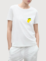 T-shirt Sara Limone Bianco | Re-Bello