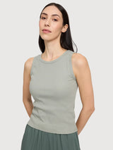 Canotta basic da donna con stampa eucalipto | MAZINE