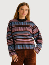 Sweater Limhamn Dashed Stripe Multi Color