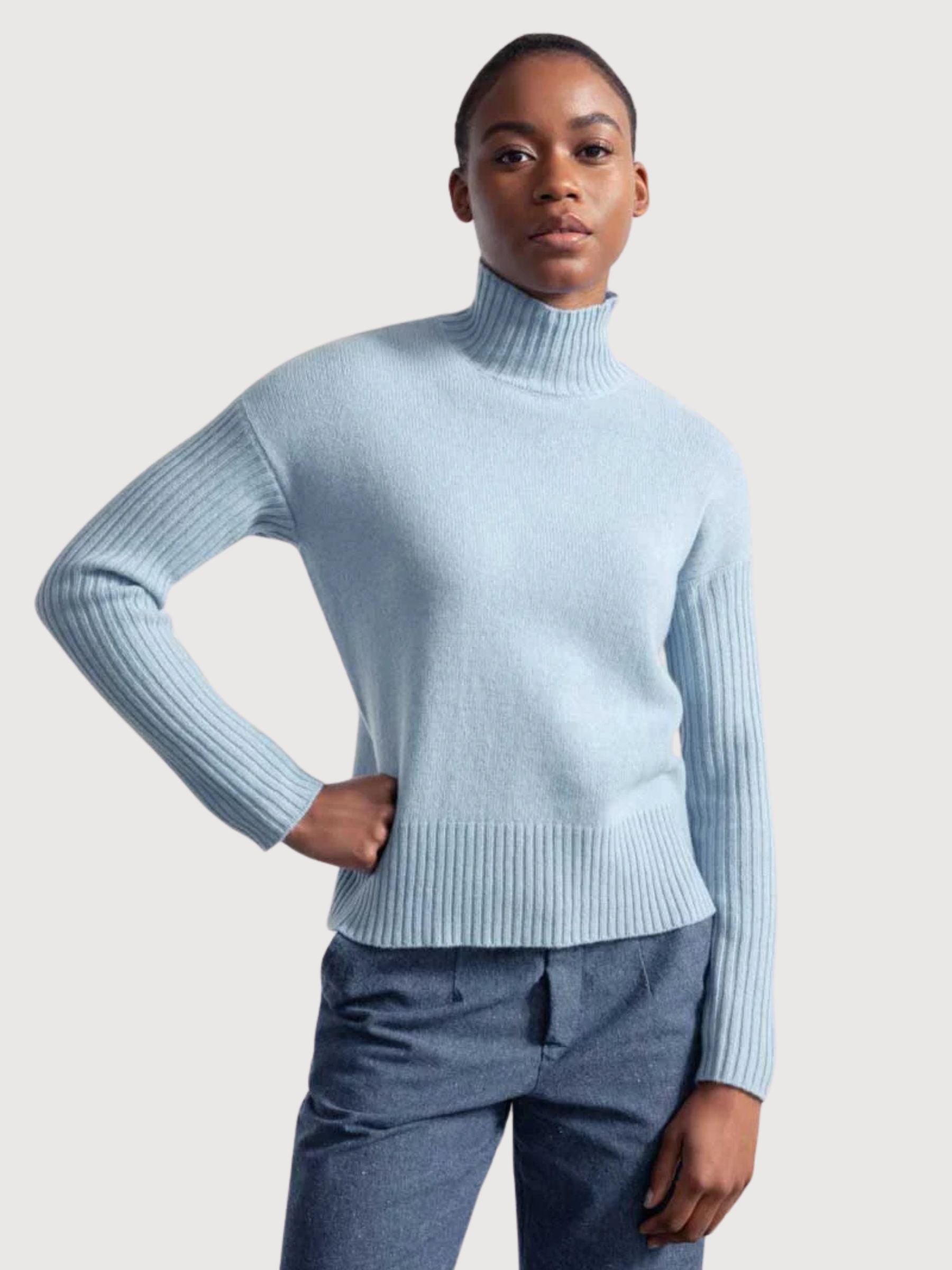 Erminia Pullover Light Blau Cashmere Damen | Rifo