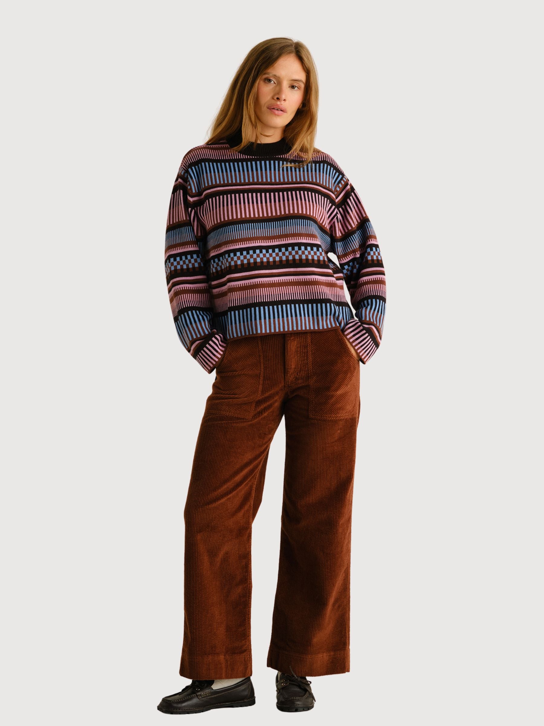 Sweater Limhamn Dashed Stripe Multi Color