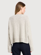 Sweater Crewneck Oversize Grey Mel | Lanius