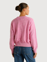 Sweater Husie Pepita Cats Knit Moonlite Pink