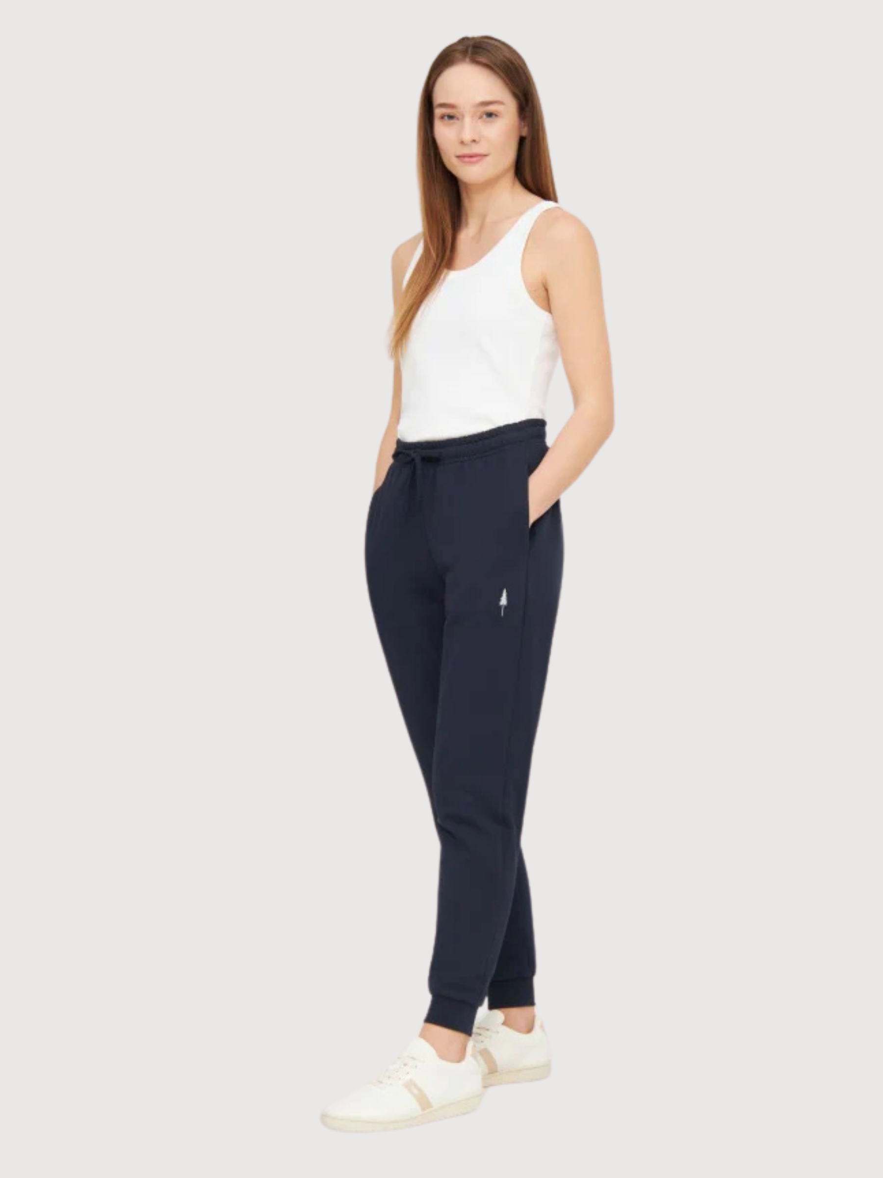 Treepants Pantaloni Jogging Cotone Organico Blu Scuro | Nikin
