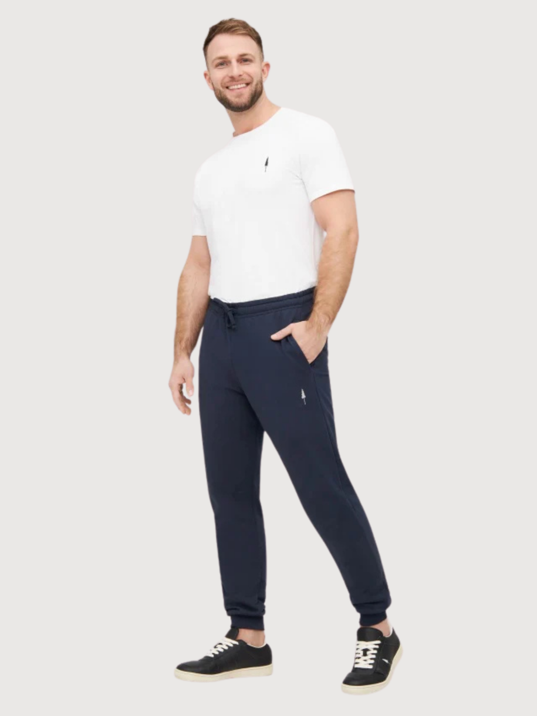 Treepants Pantaloni Jogging Cotone Organico Blu Scuro | Nikin
