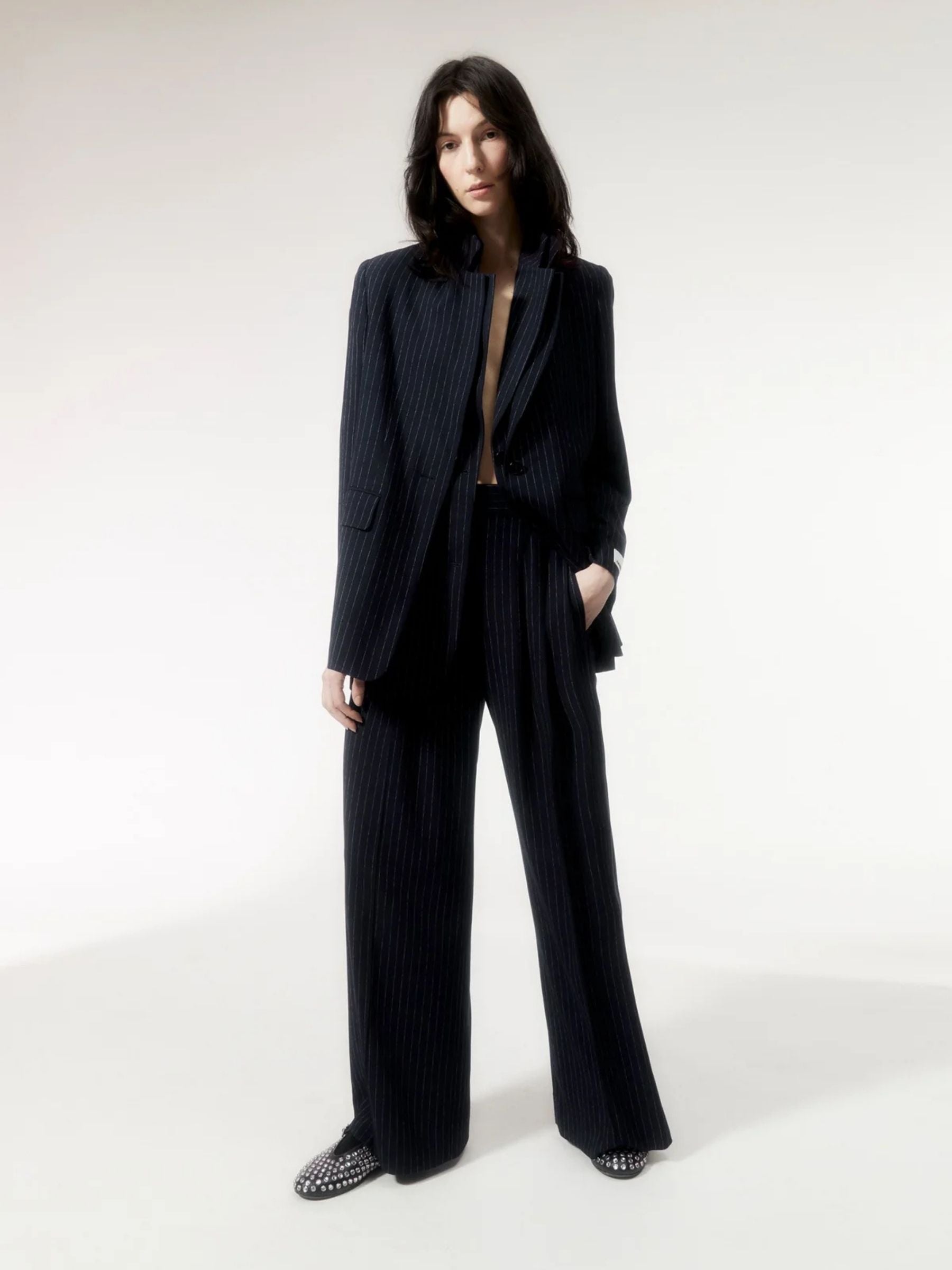 Pinstripe Pant Kaayua Night Sky | Armedangels