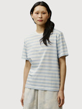 Verkstad T-Shirt Himmelblau - Naturweiß | Makia