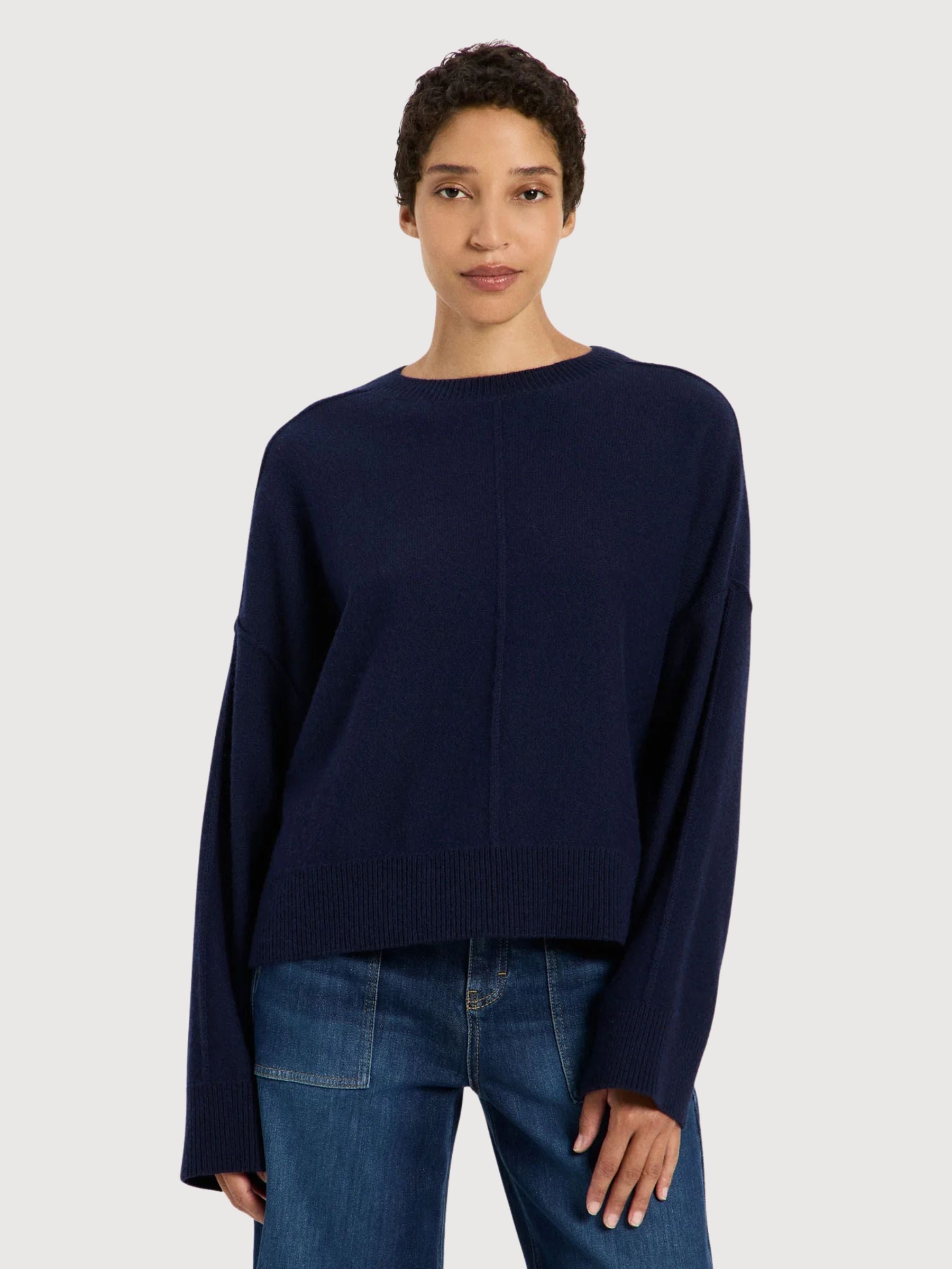 Sweater Crewneck Oversize Midnight | Lanius