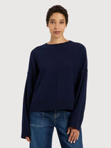 Sweater Crewneck Oversize Midnight | Lanius