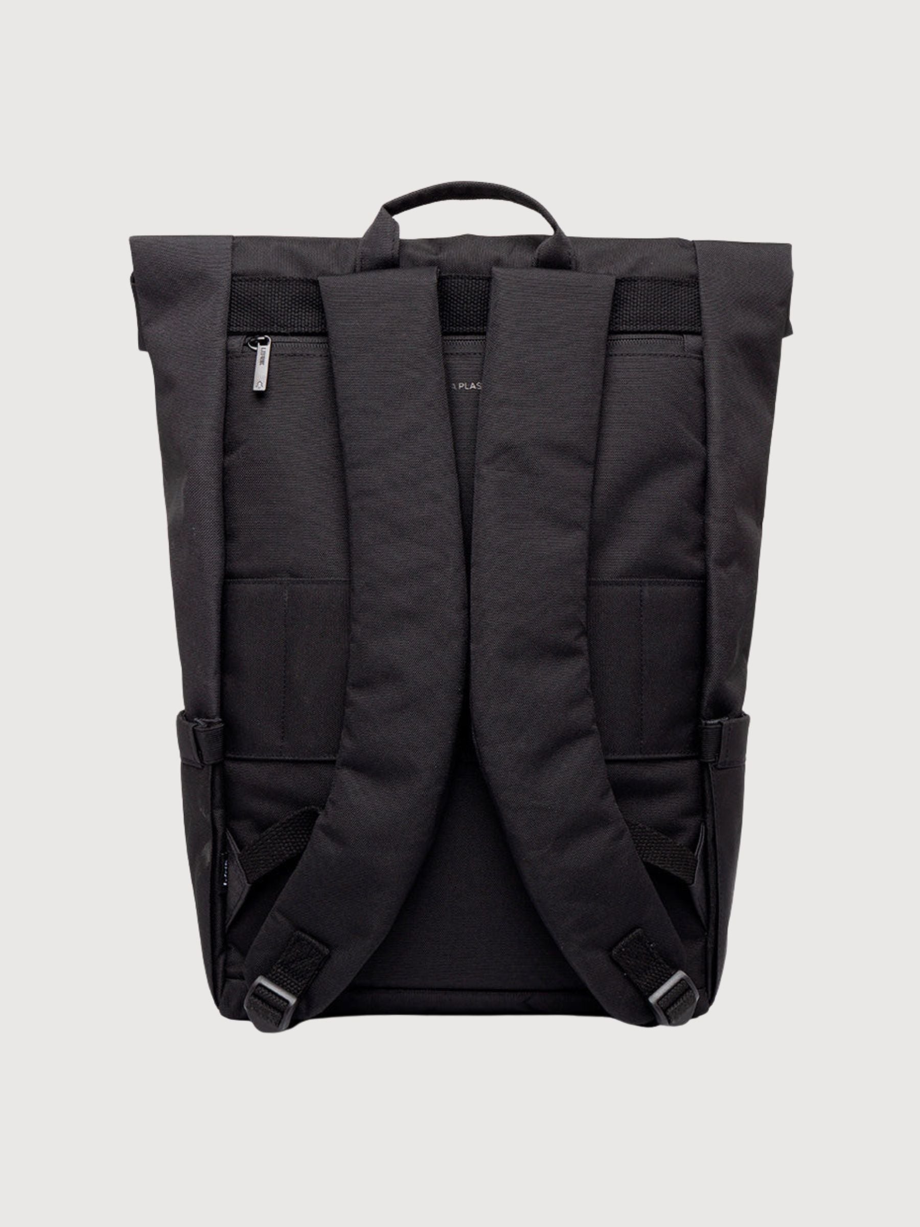 Schwarzer Rucksack aus recyceltem Polyester | Lefrik