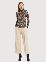 Turtleneck Top Tencel Print Animal | Lanius