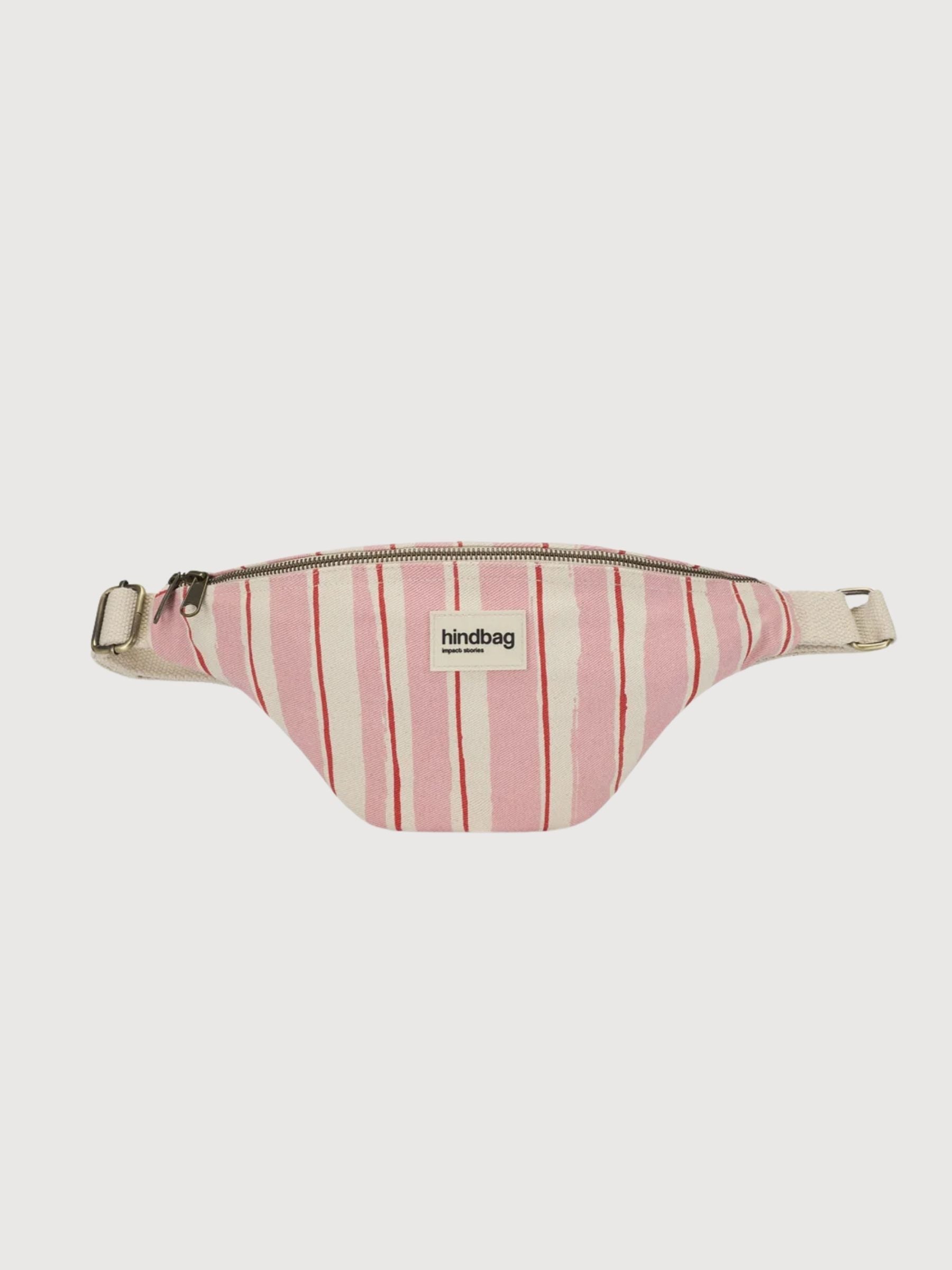 Marsupio Fanny Pack Olivia Righe Rosse E Rosa | Hindbag