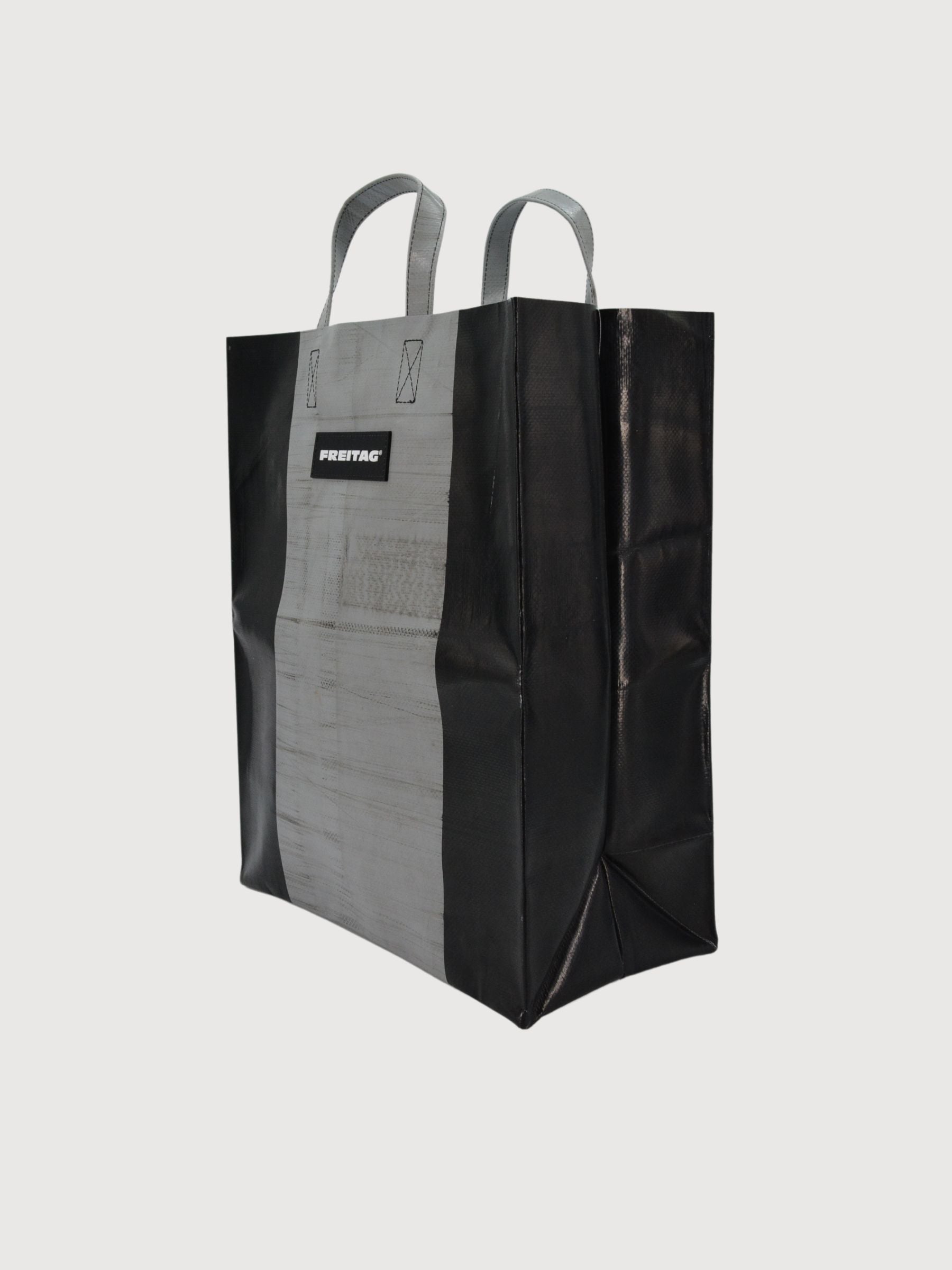 Miami Vice Shoppers Bag Black/Grey In Used Truck Tarps | Freitag