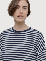 Sienna T-shirt Viscosa Blu-Bianco | Rifo