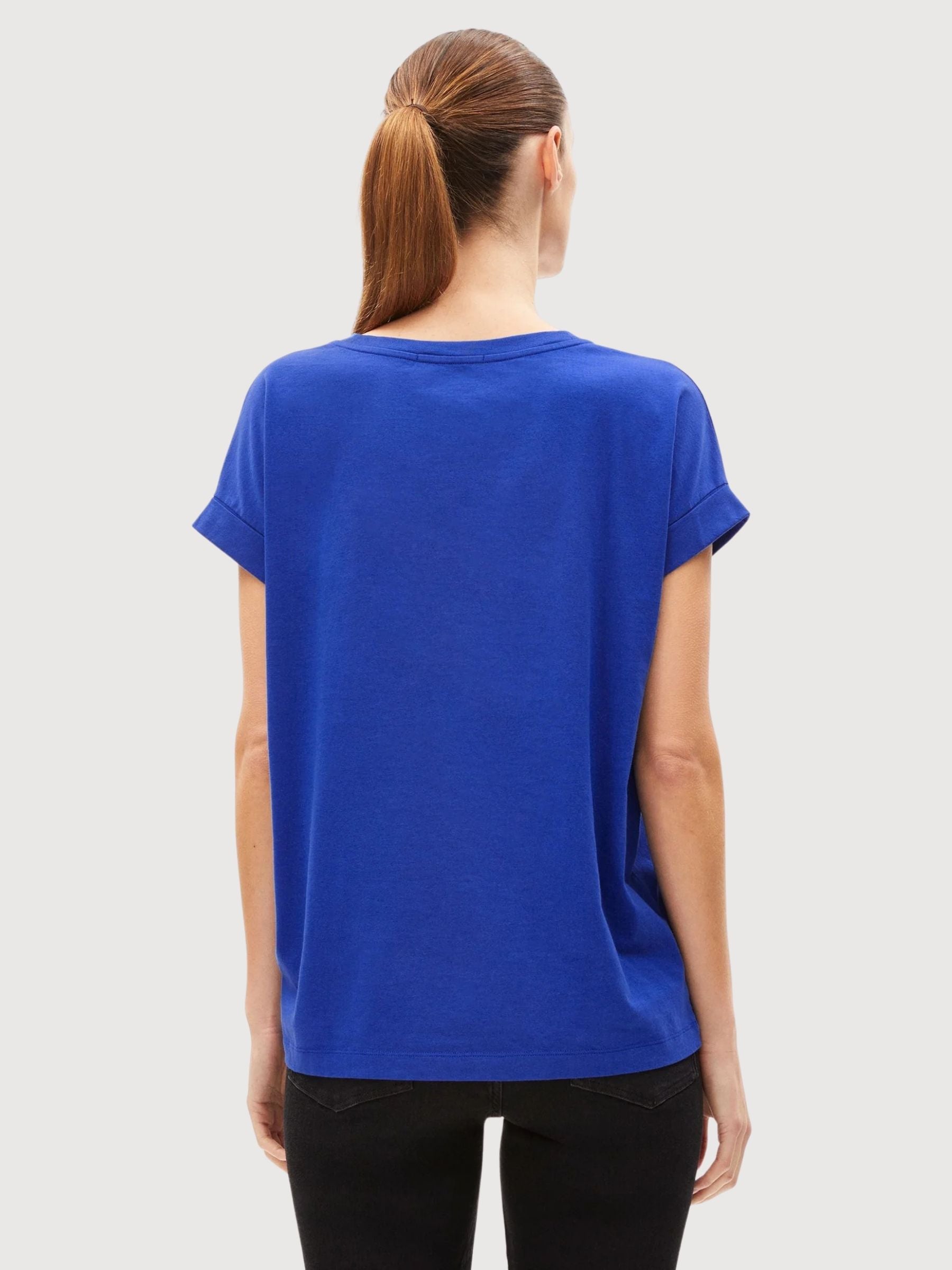 T-Shirt Idaara Stripes Dynamo Blue | Armedangels