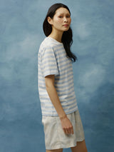 Verkstad T-Shirt Himmelblau - Naturweiß | Makia