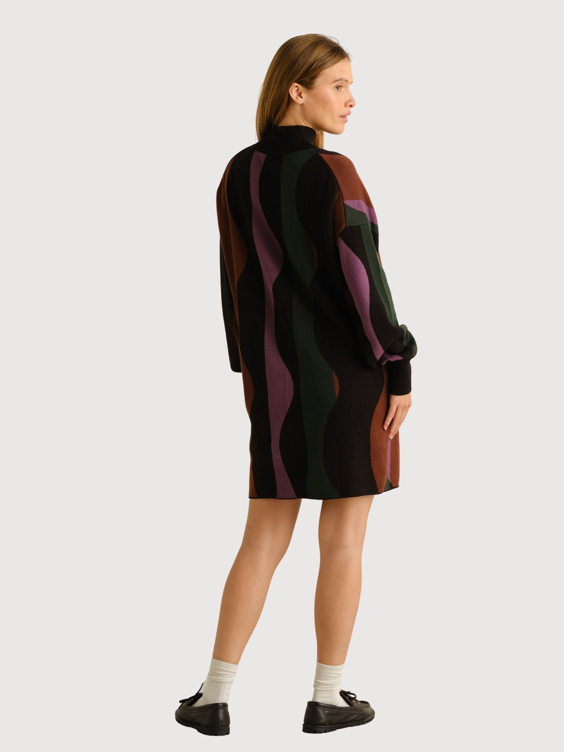 Dress Nikkala Wavy Stripe Multi Color
