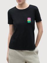 Sara T-Shirt Black Sardine | Re-Bello