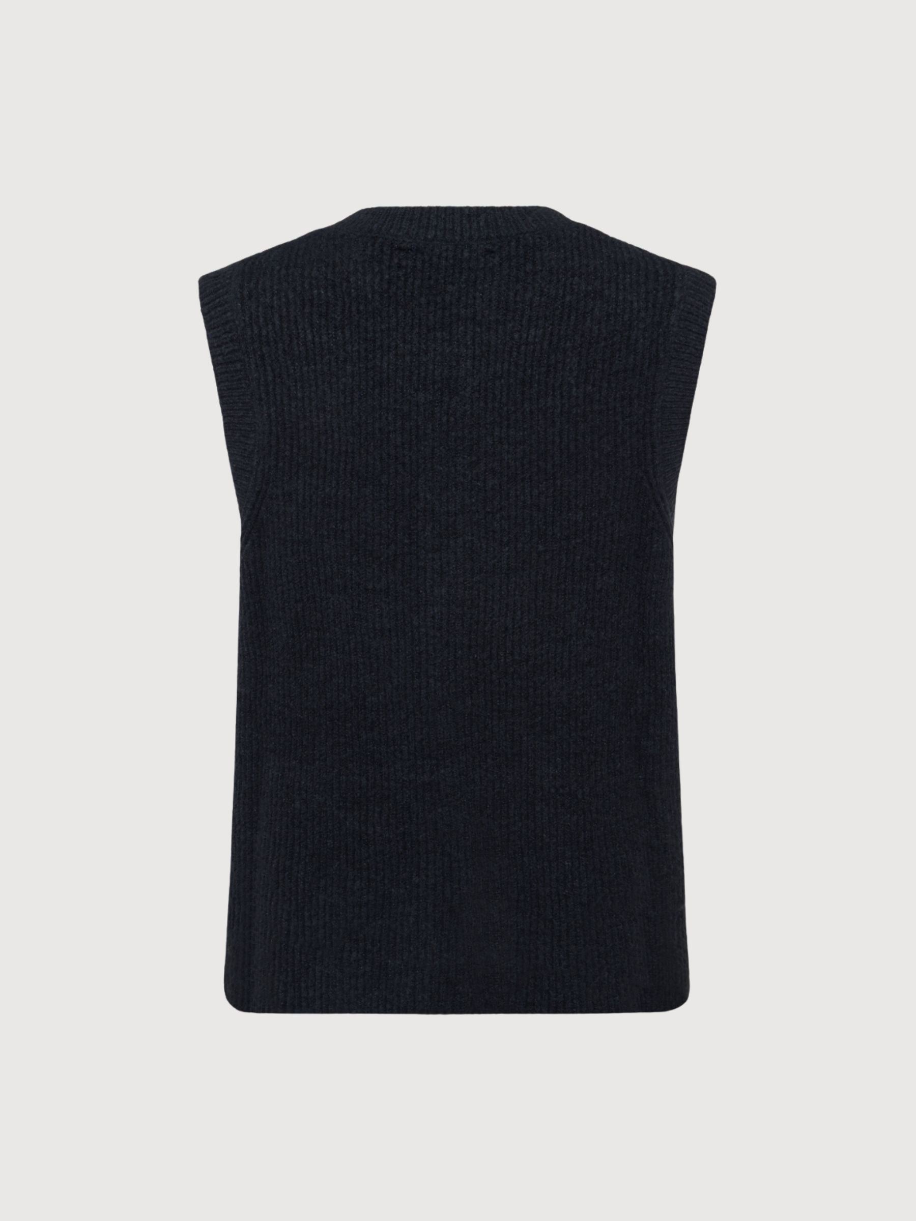 Vest Yarn Black Woman | Knowledge Cotton Apparel