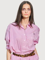 Camicia Popeline Righe Rosa Violetto | Another Brand