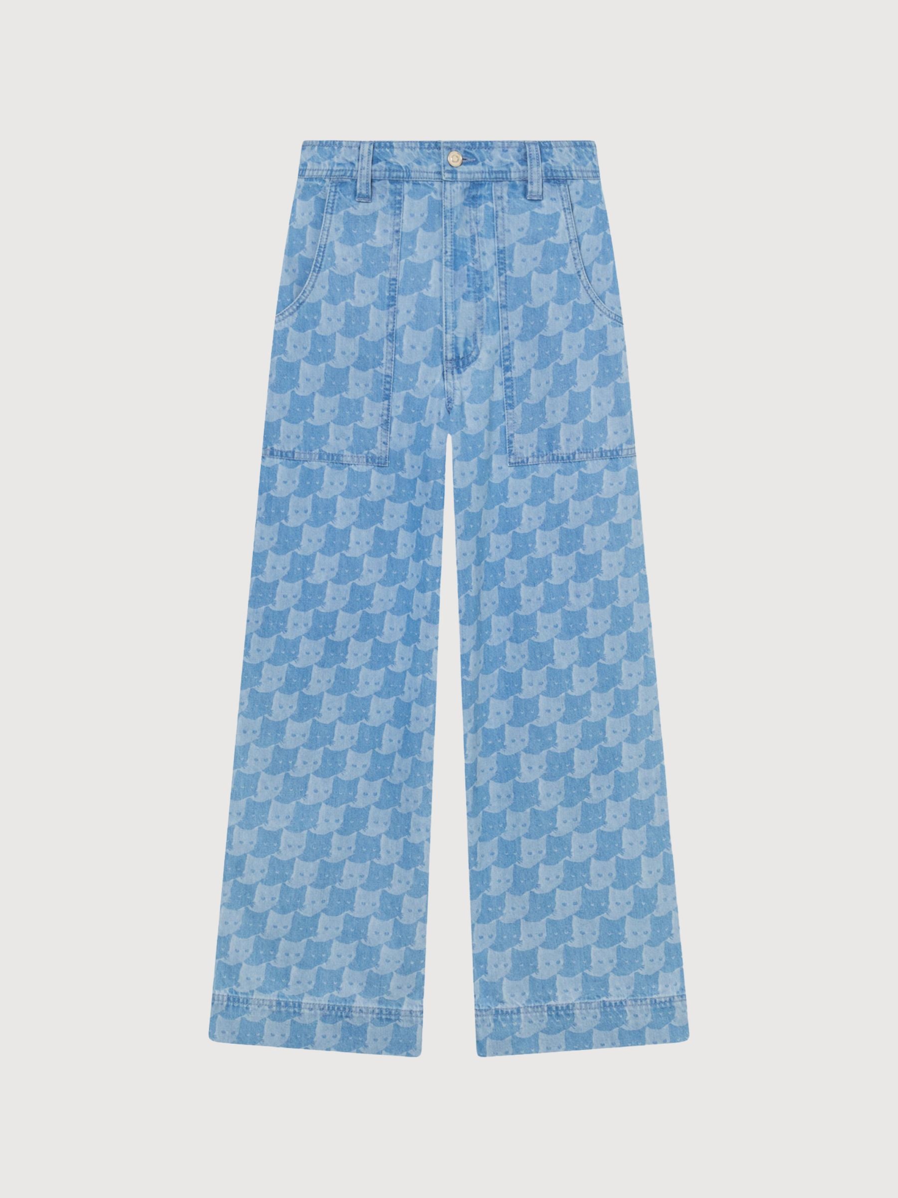 Pantaloni Vara Denim Papita Cats LightBlue | Dedicated