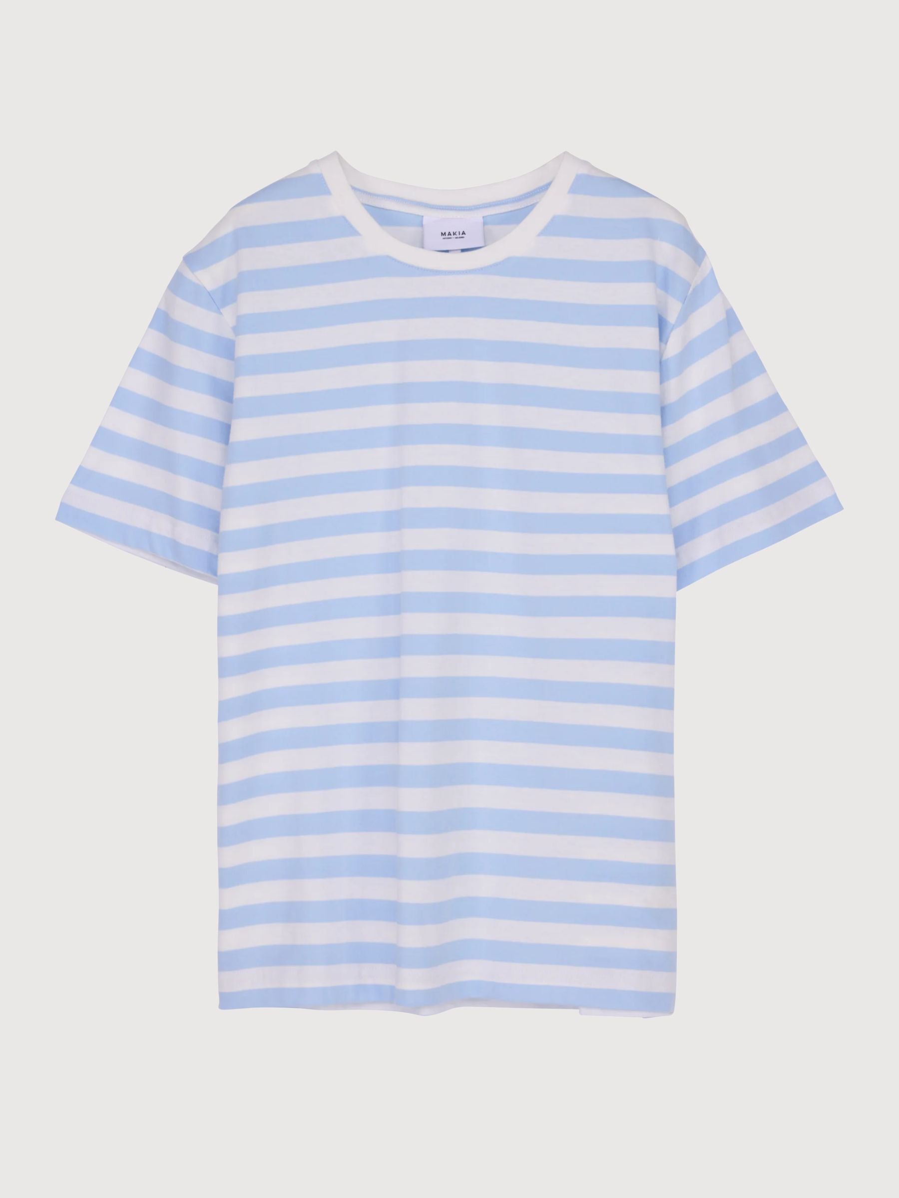 Verkstad T-Shirt Himmelblau - Naturweiß | Makia