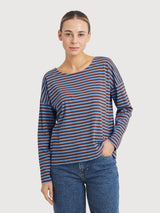 Top Humledal Stripes Cappuccino Brown/Cornflower | DEDICATED