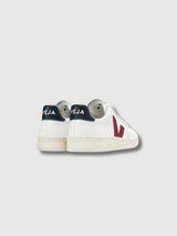 Sneakers V-12 Leather Extra White-Marsala-Nautico In Sustainable Leather | Veja