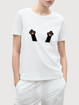 T-shirt Sara Paws Bianca | Re-Bello