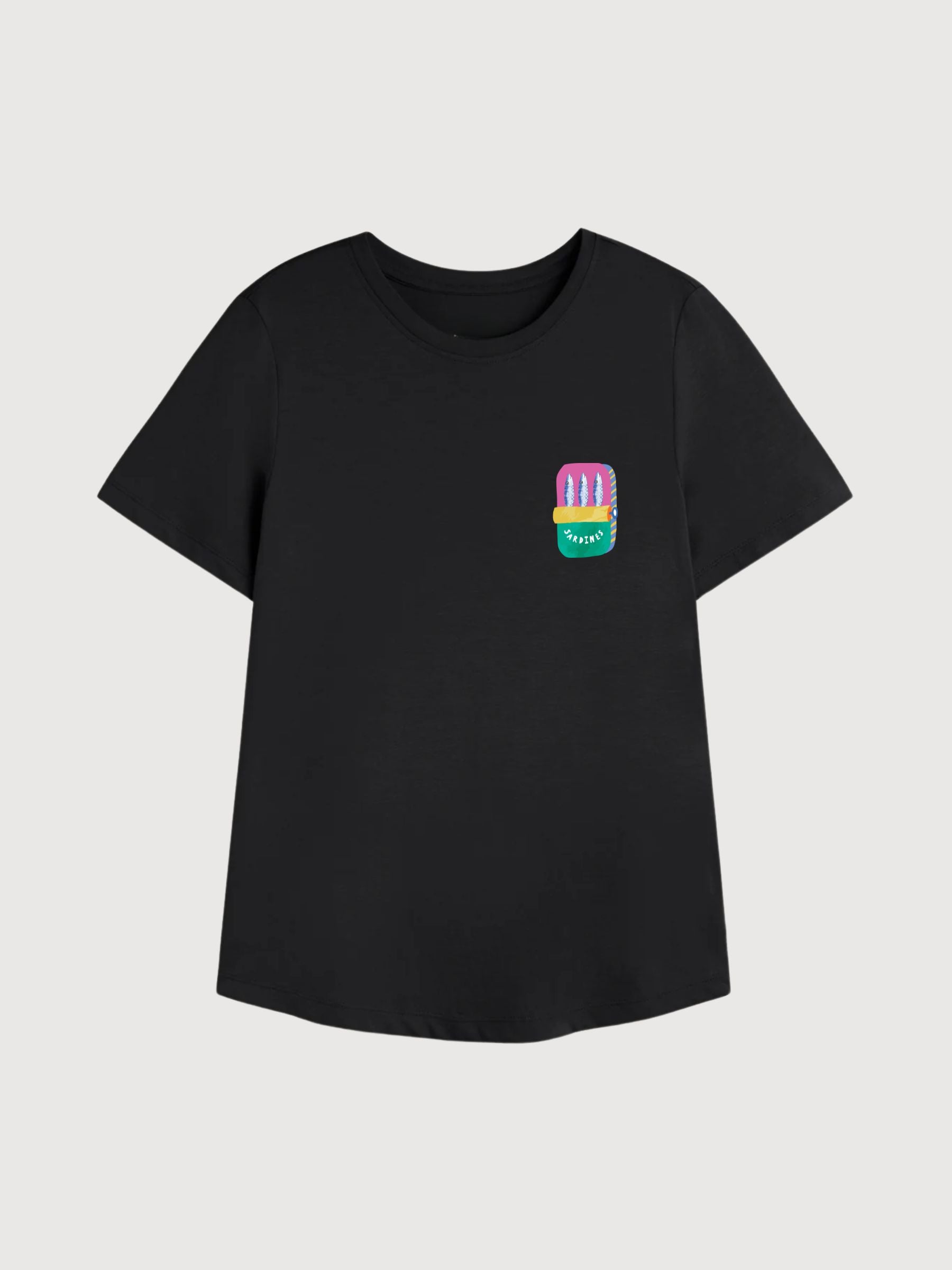 Sara T-Shirt Black Sardine | Re-Bello