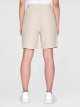 Shorts Posey High Rise Beige Linen | Knowledge Cotton Apparel