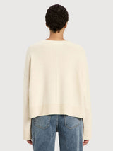 Sweater Crewneck Oversize Off White | Lanius
