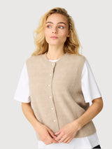 Vest Yarn Grey Woman | Knowledge Cotton Apparel