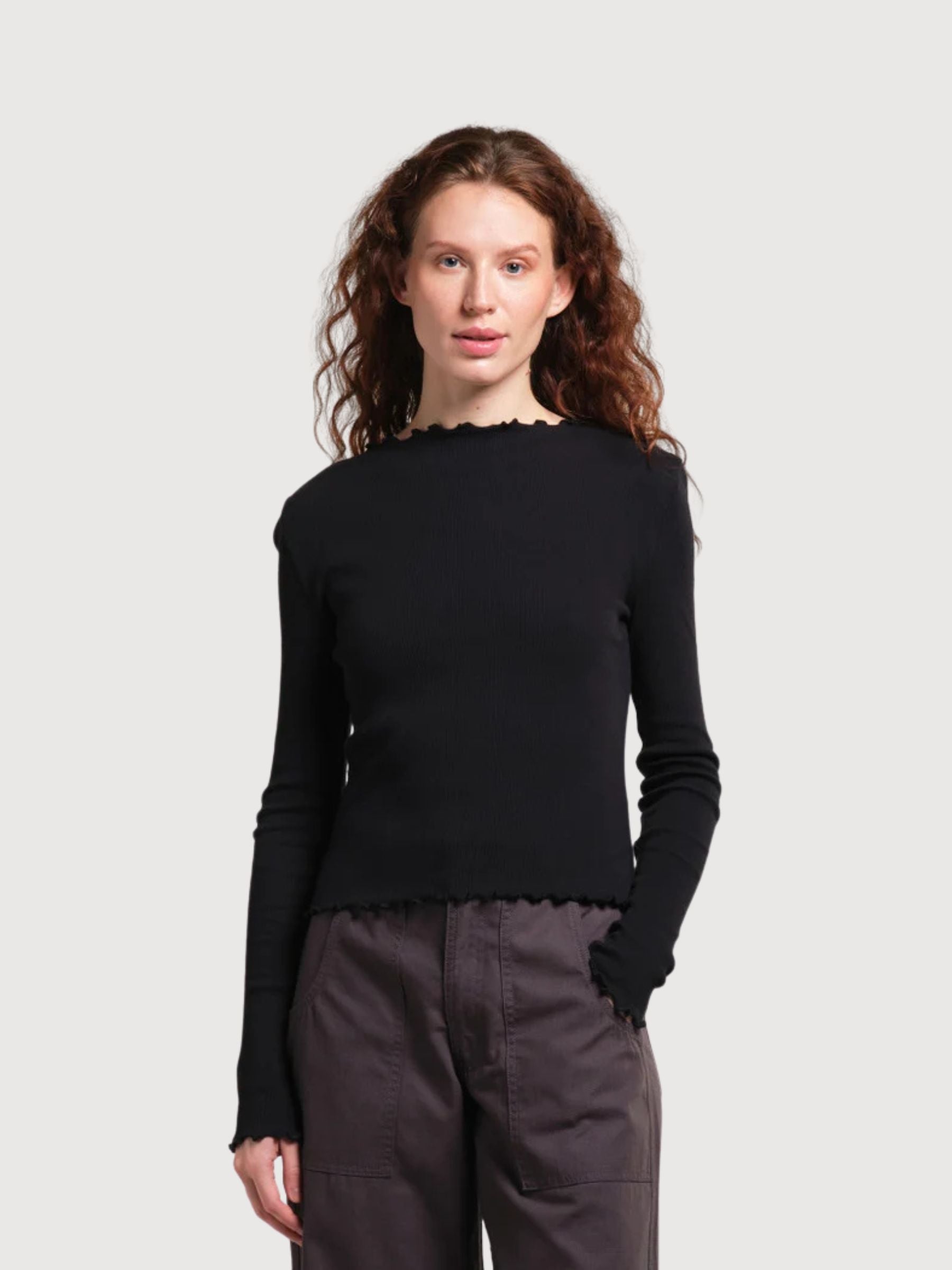 Rib Top Ryd Black Longsleeve | Dedicated