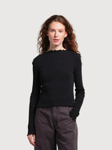 Rib Top Ryd Black Longsleeve | Dedicated