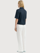 Bluse Fisch-Aufnäher Ane Navy Damen | Thinking Mu