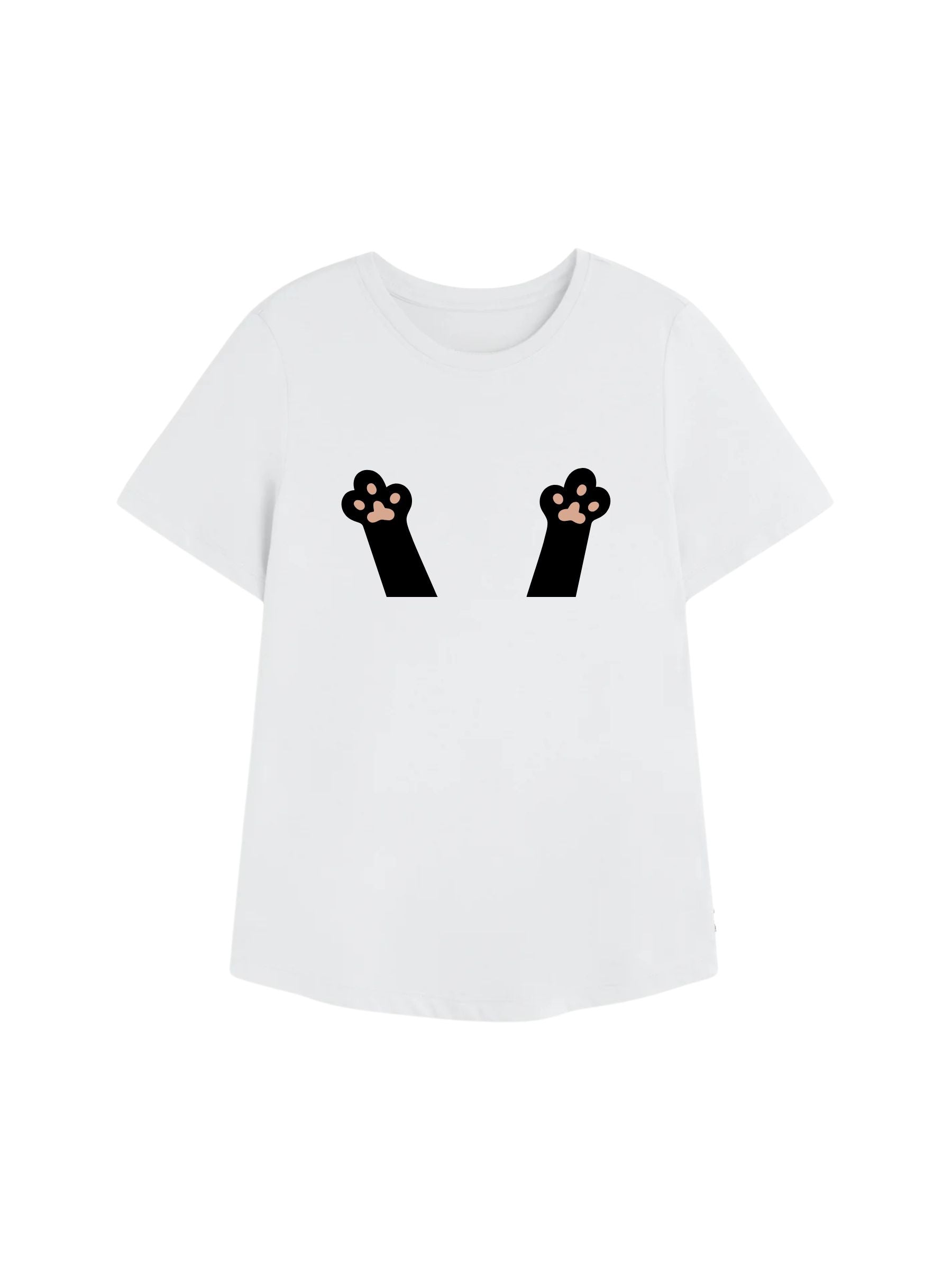 Sara T-shirt Paws White | Re-Bello