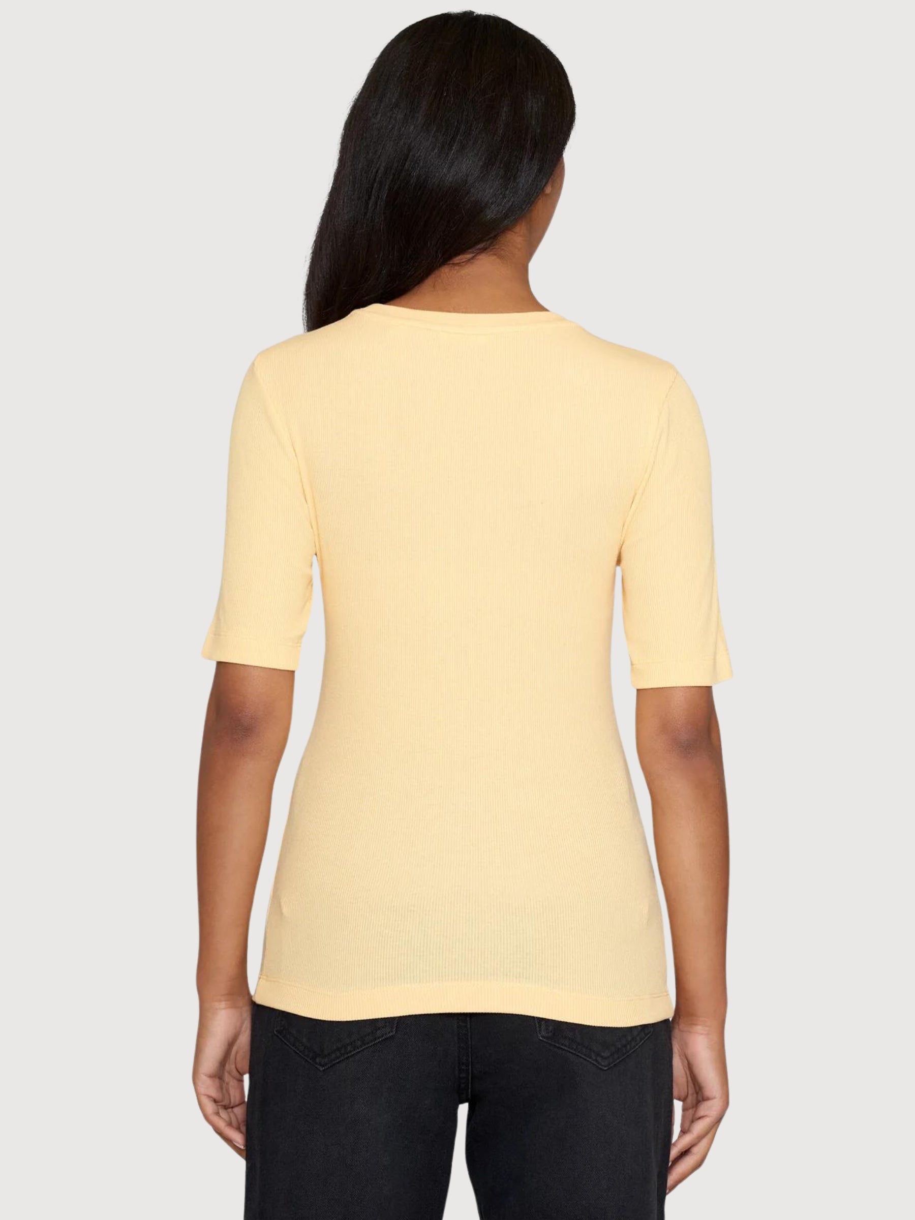 T-Shirt Rib Yellow Organic Cotton | Knowledge Cotton Apparel