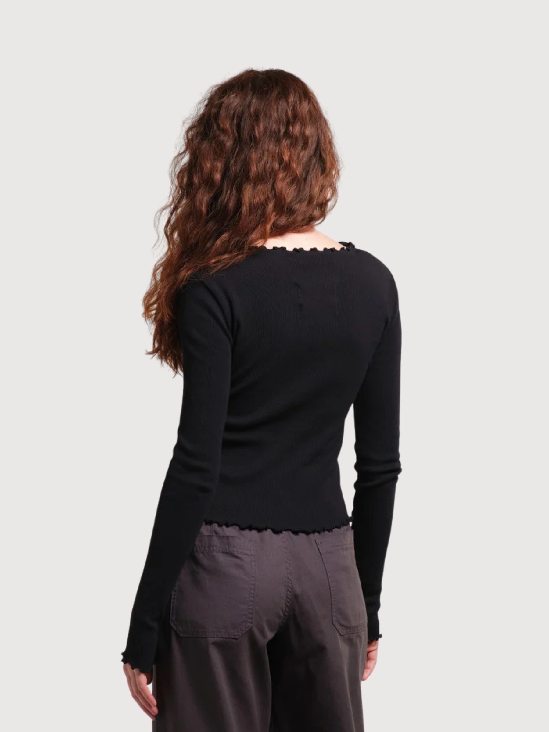 Rib Top Ryd Black Longsleeve | Dedicated