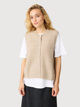 Vest Yarn Grey Woman | Knowledge Cotton Apparel