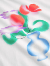 T-Shirt Vadstena Spray Flower White | DEDICATED