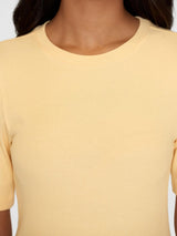 T-Shirt Rib Yellow Organic Cotton | Knowledge Cotton Apparel