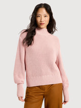 Chunky-Knit Sweater Rose GOTS in Cotton | Lanius